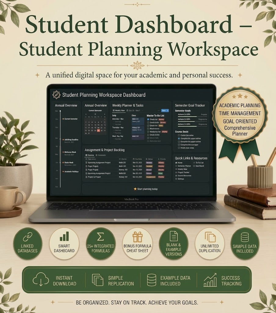Student Dashboard – Student Planning Workspace