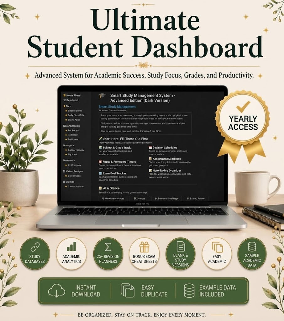 Student dashboard - Smart Study Management System